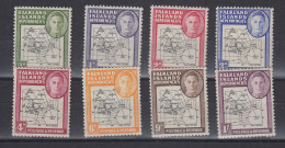 Falkland Islands Dependencies 1946 Map 8v * Mh (mint Hinged) (TF180) - South Georgia