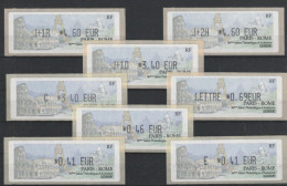 Vignette LSA  N°518 à 524, Paris Rome, Tour Eiffel, Sacré Cœur, Colisée. Cote 76€. - 1981-84 Types « LS » & « LSA » (prototypes)