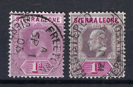 SIERRA LEONE Ca. 1905: Lot D' Obl., Nuances - Sierra Leone (...-1960)