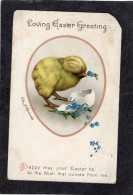 Ellen Clapsaddle(signed)Wolf - Easter, New Born Chick   - Antique Postcard - Clapsaddle