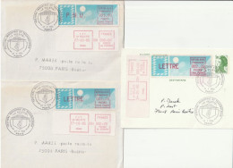 Vignette LSA,  Enveloppes 94 + 99, Enveloppe 95 + 99,  Carte 95 + 98a, 1er Jour Sur Lettre Rare - 1981-84 LS & LSA Prototypes