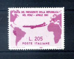 1961 Repubblica Italia GRONCHI ROSA Tappabuchi - Variétés Et Curiosités