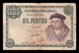 España Spain 1000 Pesetas Luis Vives 1946 Pick 133 Sin Serie Bc F - 1000 Peseten