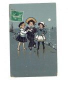 Cpa - Illustration - Ethel Parkinson - ENFANTS Hollandais - Lune - Chapeau Uniforme Marin - Parkinson, Ethel