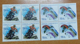 AC - TURKEY STAMP - EXTREME SPORTS  ENDRO MOTORCYCLE OFF-ROAD RACING MOTORCYCLE, PARAGLIDING  BLOCK MNH 07 DECEMBER 2023 - Neufs