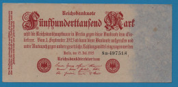 DEUTSCHES REICH 500.000 MARK 25.07.1923 # 8B.497518 P# 92 Reichsbank - 500.000 Mark