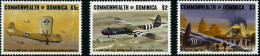 DOMINICA- DOMINIQUE D Day Overlord Normandie Glider Waco, Hamilcar, Horsa Yvert N°1656/58 ** MNH - WW2