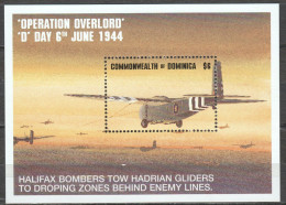 DOMINICA- DOMINIQUE D Day Overlord Normandie Halifax Bombers Yvert BF 267 ** MNH - WO2