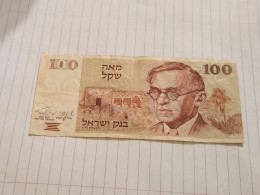 Israel-100 SHEQEL-ZEV ZABOTINSKY-(1978-79)-(BLACK-NUMBER)-(429)-(4019420178)-stain Used-bank Note - Israele
