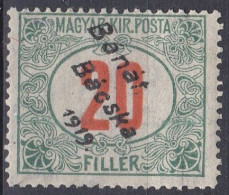 Hongrie Banat Bacska Taxe 1919 Mi 6   (J23) - Banat-Bacska