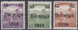 Hongrie Baranya 1919 N° 39-41 Moissonneurs   (J30) - Baranya