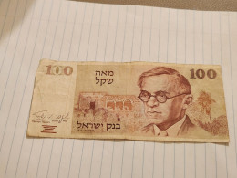 Israel-100 SHEQEL-ZEV ZABOTINSKY-(1978-79)-(BLACK-NUMBER)-(431)-(4210631541)-stain Used-bank Note - Israele
