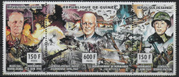 GUINEE 2eme Guerre Mondiale. Anniversaire Liberation. Romel, Patton, Eisenhower Yvert N°1031/33 ** MNH - Guerre Mondiale (Seconde)