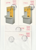 Vignette LSA,  N° 109-110 Cartes Photos Machine CROUZET 1er Jour, + Lettre 109-110. - 1981-84 LS & LSA Prototypen