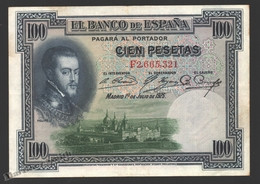 Banknote Spain - 100 Pesetas - July 1925 - Felipe II - Condition VF - Pick 69c - 100 Pesetas