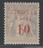 ZANZIBAR - N°13 * (1894) 1a Et 10 Sur 3c Gris - Ongebruikt