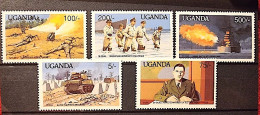 OUGANDA 2eme Guerre Mondiale. Anniversaire Libération.Yvert N°652/56 ** MNH - WO2