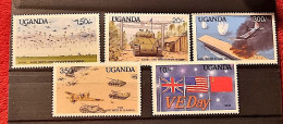 OUGANDA 2eme Guerre Mondiale. Anniversaire Libération.Yvert N°660/64 ** MNH - WW2