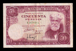 España Spain 50 Pesetas Santiago Rusiñol 1951 Pick 141 Serie B Mbc Vf - 50 Peseten