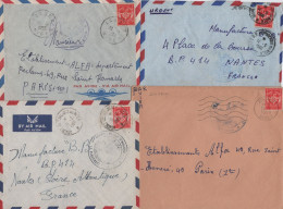 Niger - Lot De 4 Lettres Avec Timbre FM - Brieven En Documenten