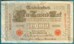 1000 Mark 21.4.1910 Udr. S Serie A - 1.000 Mark