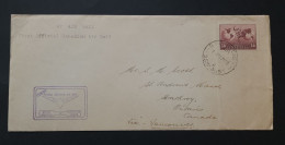 Australie Timbre Numéro PA5 Sur Enveloppe 1er Vol SIDNEY VANCOUVER. - Storia Postale