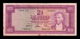 Turquía Turkey 2½ Lira L.1930 Pick 152 Mbc/Ebc Vf/Xf - Türkei