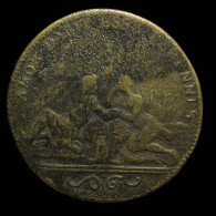 France, Louis XIV, TRÉSOR ROYAL - AMOR. DABIT. ESSE. PERENNES, Laiton (Brass), TB (F), Feu#12825 - Royaux / De Noblesse