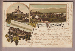 CH ZH Männedorf 1897-08-16 Litho C.K.Z. #467 A.Spörri Papeterie - Männedorf