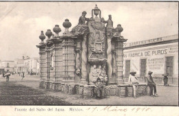 MEXICO Fuente Del Salto Del Agua Animado FABRICA DE PUROS 17.März 1910 Handschriftlich Datiert TOP-Erhaltung Ungelaufen - Mexique