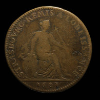 France, Louis XIV, STRASBOURG REMIS A L'OBEISSANCE (Capitulation De Strasbourg), 1681, Bronze, TB+ (VF), Feu#7837 - Royal / Of Nobility