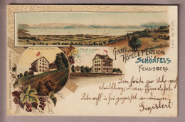 CH SZ Feusisberg 1899-08-15 Litho Hotel Pension Schönfels C.K.Z. #2072 - Feusisberg