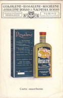 B2514 - CARTA ASSORBENTE PUBBLICITA' JODALENE MAGNESIA ROSSO TORINO Anni '20/FARMACEUTICA MEDICINA CHIMICA - R