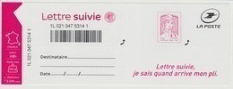 France 2016 - Lettre Suivie Adhésif LS4 LS 4 1217a Marianne Et La Jeunesse Ciappa Kawena Suivi Liasse Complète - Ongebruikt
