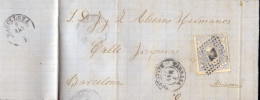 Año 1870 Edifil 107 Alegoria Carta De Ullastrell Matasellos Rombo  Tarrasa Barcelona Jose Ridameya - Brieven En Documenten