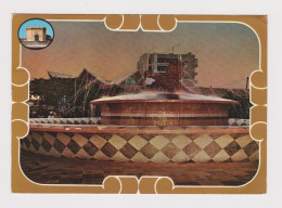 Libya Libia Libye DERNA Apostles Square Fountain Night View, Vintage Photo Postcard RPPc (50373) - Libia