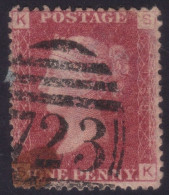 GB 1864 1d Sc#33 Plate 138 USED @IV046 - Used Stamps