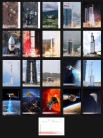 China Postcard，Taiyuan Satellite Launch Center And Launch Tasks，20 Pcs - Chine