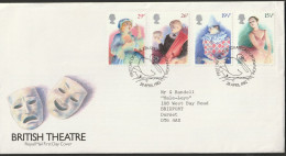 Great Britain   .   1981   .  "British Theatre"   .   First Day Cover - 4 Stamps - 1981-1990 Em. Décimales