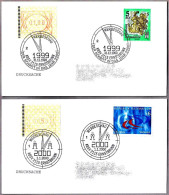 CAMBIO DE MILENIO - CHANGE OF MILLENNIUM. Ernstbrunn. Set 2 Cancels - Clocks