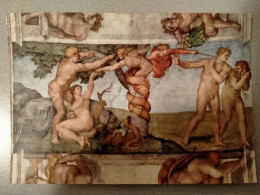 Cartolina Roma Vaticano 4 Cappella Sistina Peccato Originale Michelangelo FG - San Pietro