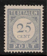 NETHERLANDS 1912 25c Ultramarine SG D245 HM #ZZN9 - Strafportzegels