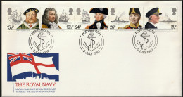 Great Britain   .   1982   .  "The Royal Navy - South Atlantic Fund"   .   Commemorative Cover - 5 Stamps - 1981-1990 Em. Décimales
