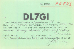 CARTE QSL : BERLIN 65 . ALLEMAGNE. GERMANY - Other & Unclassified