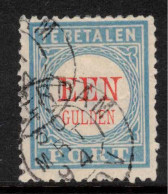 NETHERLANDS 1881 1g Pale Blue And Red Type III P12.5 SG D181 U #ZZN6 - Postage Due