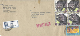 Malaysia 2000 Miri Sarawak Bearcat Binturong Arctictis Binturong Children Games Registered Cover - Malaysia (1964-...)