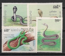 LAOS - 1992 - N°YT. 1058 à 1061 - Serpents / Snakes - Neuf Luxe ** / MNH / Postfrisch - Serpenti