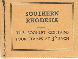 SOUTHERN RHODESIA, 1964, Booklet 6,  4x3d - Southern Rhodesia (...-1964)
