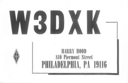 CARTE QSL : PHILADELPHIA . PENNSYLVANIE . USA . - Altri & Non Classificati