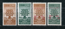 "LIBANON" 1960, Mi. 670/671 Und 693/694 **/postfrisch (3896) - Lebanon